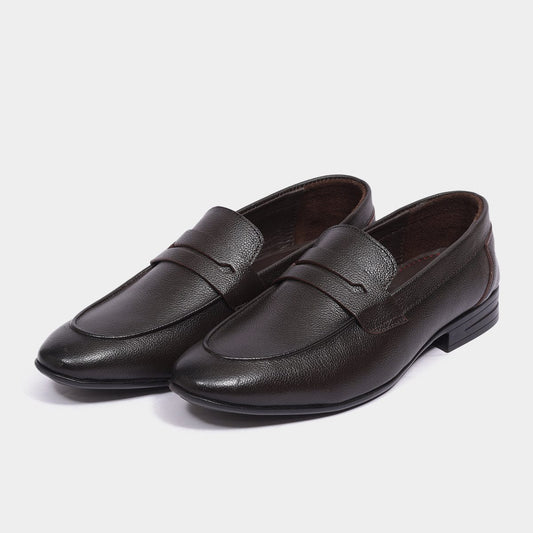 Whitehall Round Toe Leather Slip Dress Shoe for Men