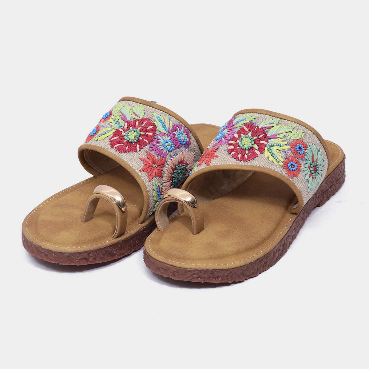 Kadhai Ring-Loop Sliders for Women