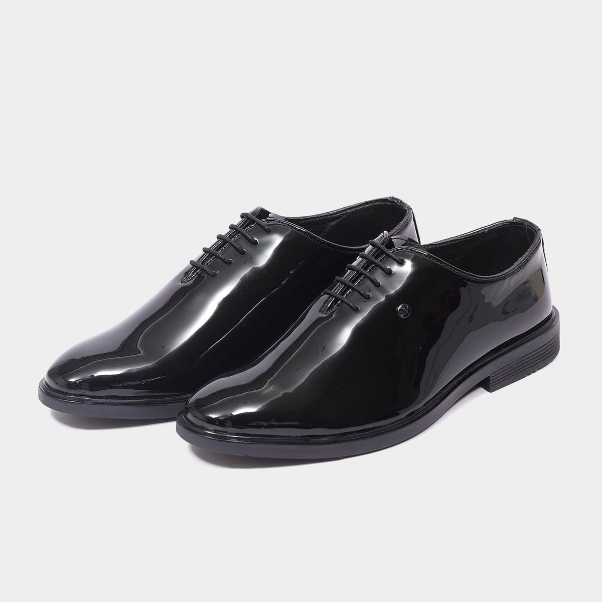Black Glossy Panted Partywear Shoe for Men