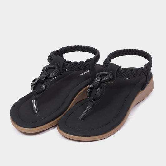 Hand Braided Strap Sandal for Women with Sculptural Ring
