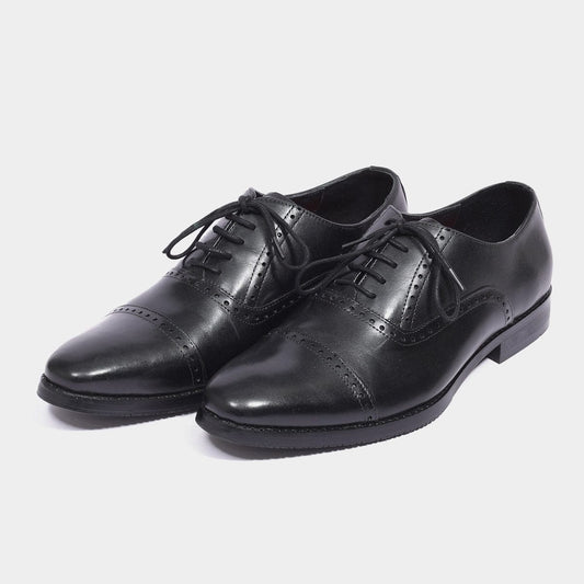 Fletcher Tan Cap Toe Leather Shoe for Men