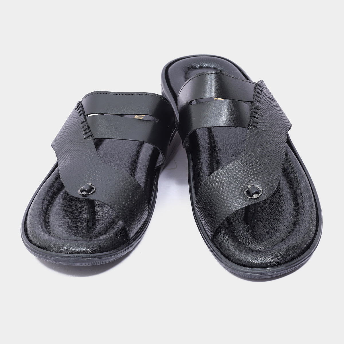 Men's Black Cross Strap Sandals112SI