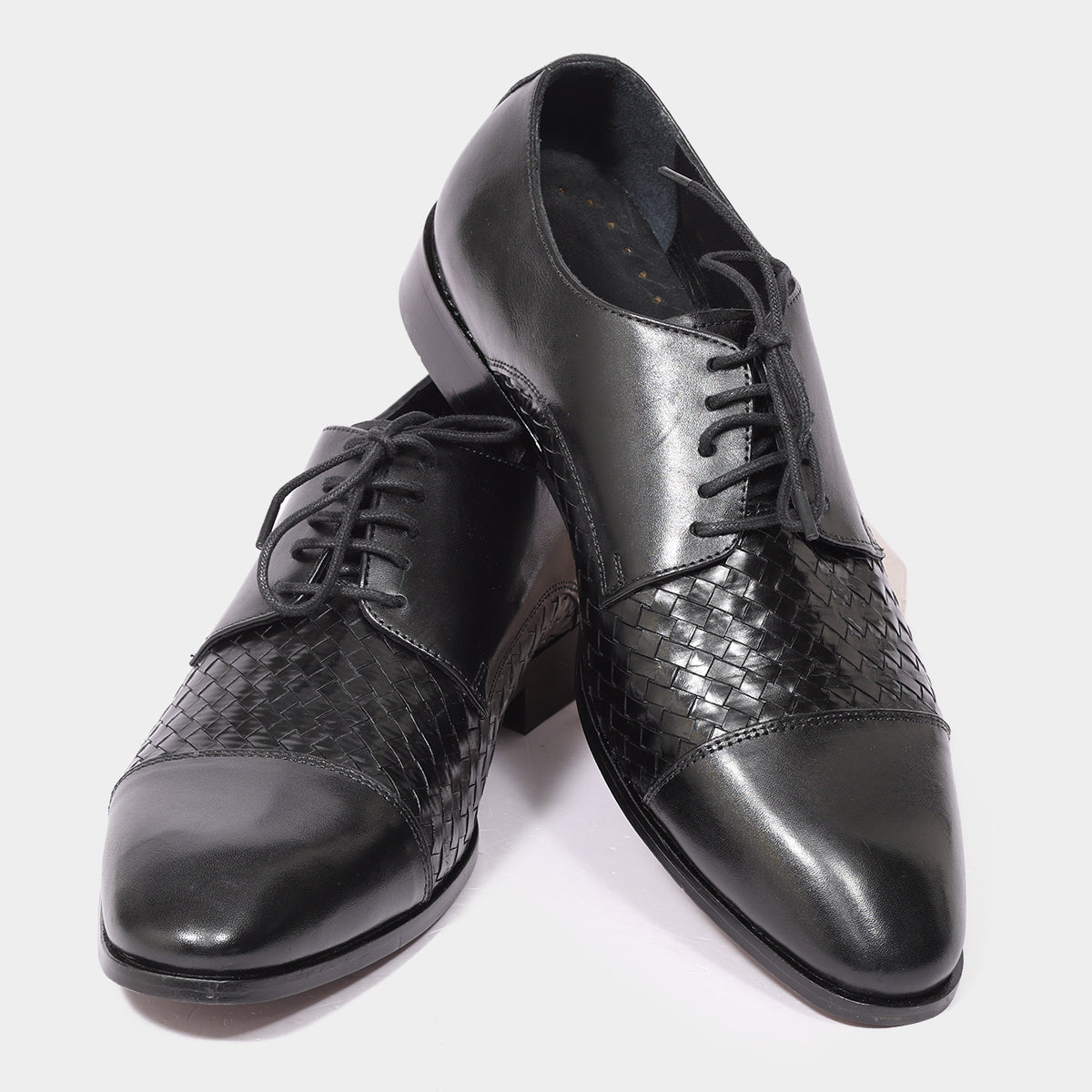 Giovano Moreti Hand-woven Leather Oxford Formal Shoes for Men