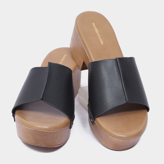 Chunky Platform Heel Sliders for Women