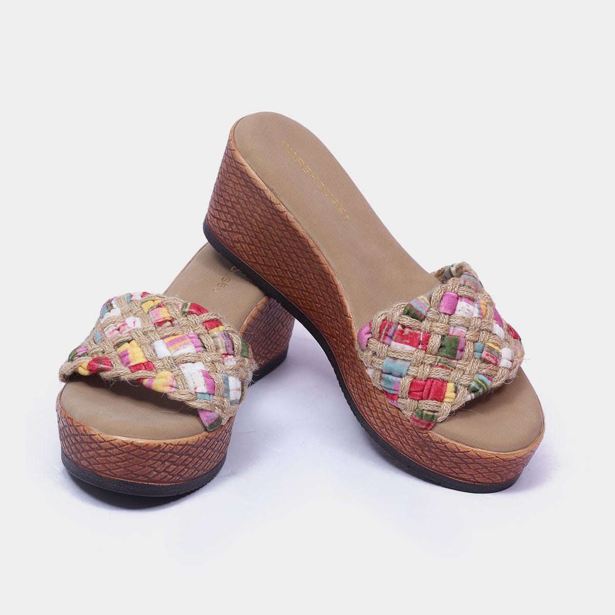 Floriana Tan Canvas Slide Sandal for Women