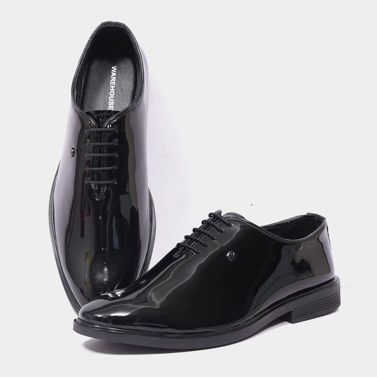 Black Glossy Panted Partywear Shoe for Men