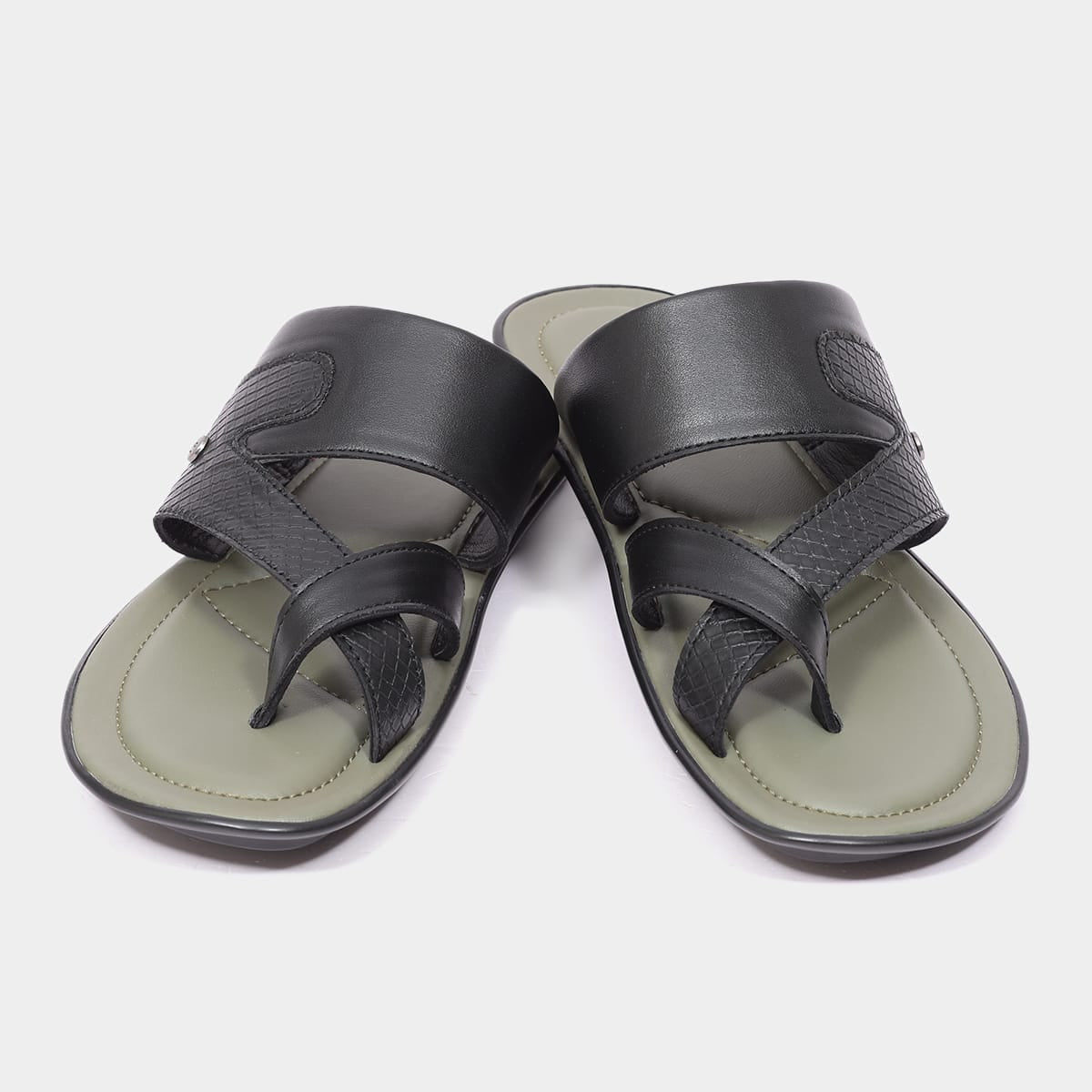 Textured Strap Toe Ring Casual Chappal for Men