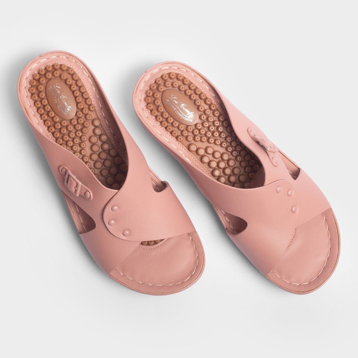 Acupressure Massage Slide for Women – Angle View | Warehouse Footwear