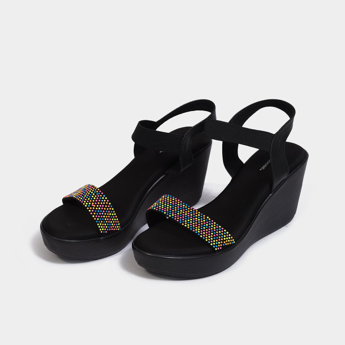 Suede Adjustable Strap Wedges for Women