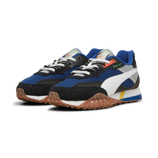 Puma Blktop Rider Podium Mens Blue Canvas Lifestyle Sneakers Shoes
