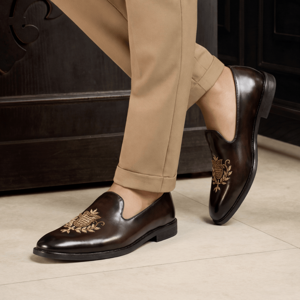 Nawabi Mojari for Men – Side View | Warehouse Footwear