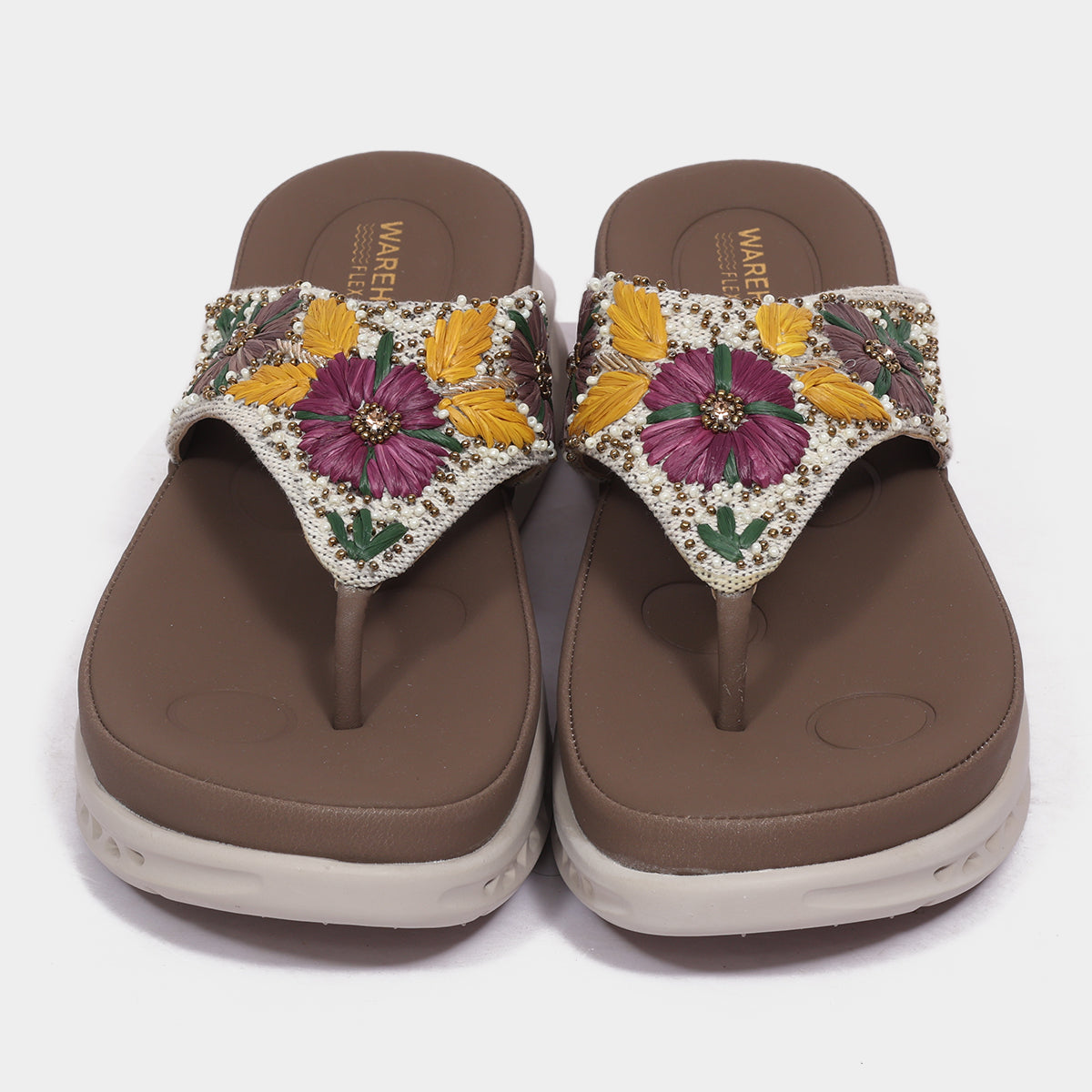 embroidered thong sandals