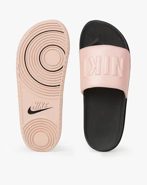 Nike Offcourt Black/Coral Sliders for Women