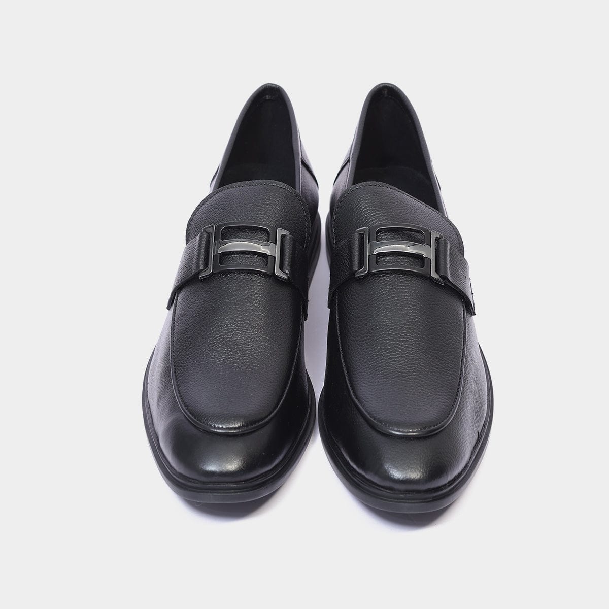 Zillionaire Black Premium Buckle Loafer for Men