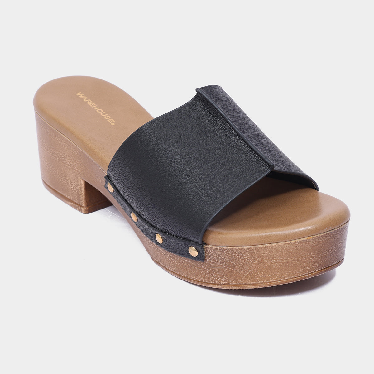Chunky Platform Heel Sliders for Women