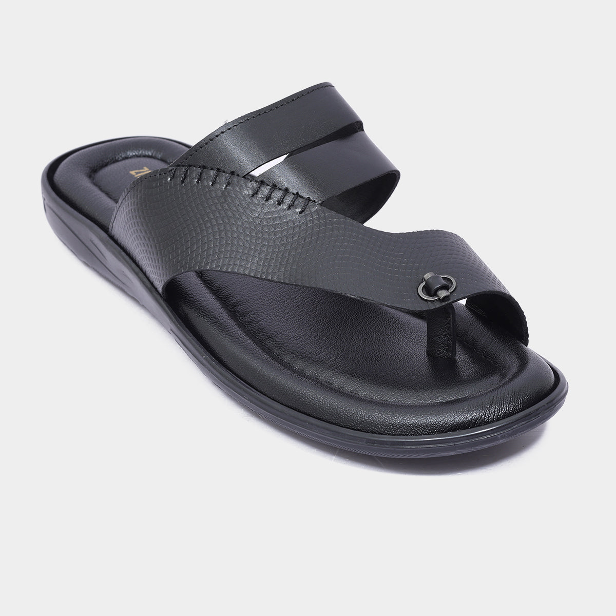 Men's Black Cross Strap Sandals112SI