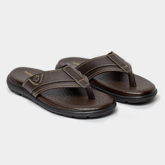 Polished Leather Chappal For Men