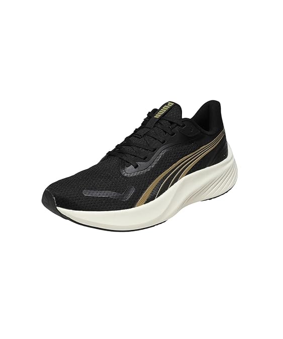 Puma, Unisex-Adult, Pounce Lite Res, Gold-Black, Running Shoe