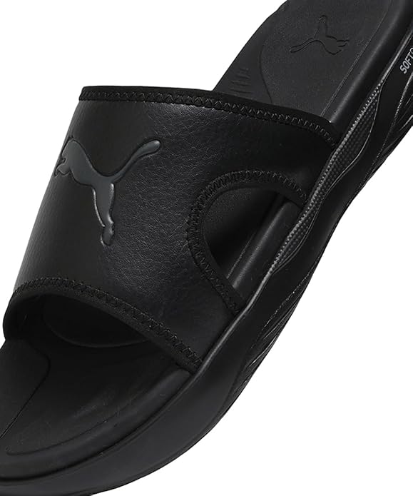 PUMA Mens Black Softride Seave Slip V1 Slide