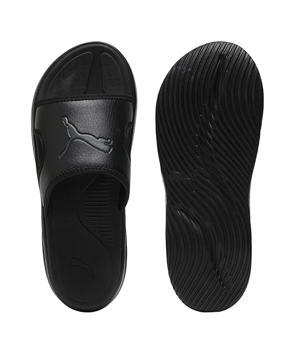PUMA Mens Black Softride Seave Slip V1 Slide