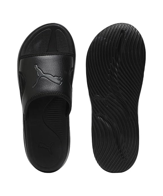 PUMA Mens Black Softride Seave Slip V1 Slide