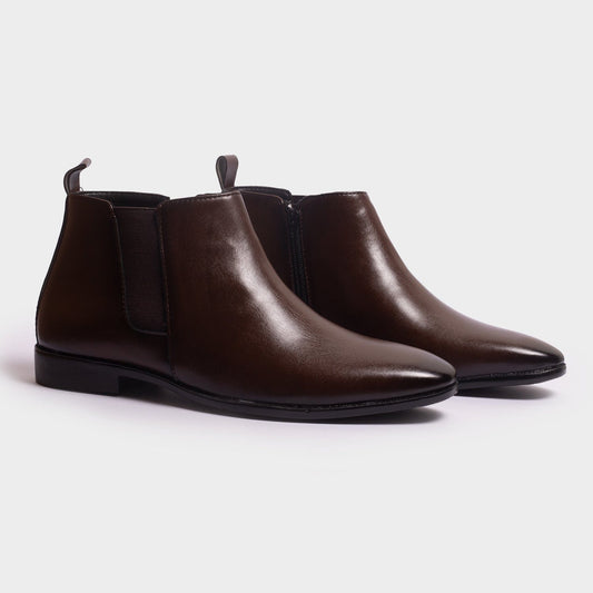 Round Toe Chelsea Boots for Men – Back View | Warehouse Footwear