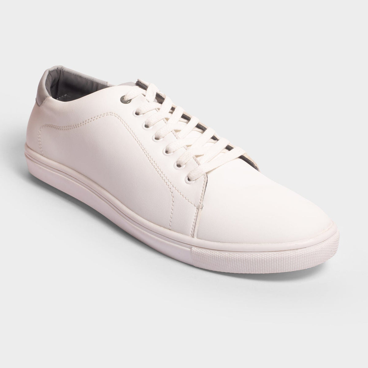 Nexus White Lace Up Casual Sneaker for Men – Front View | Warehouse Footwear