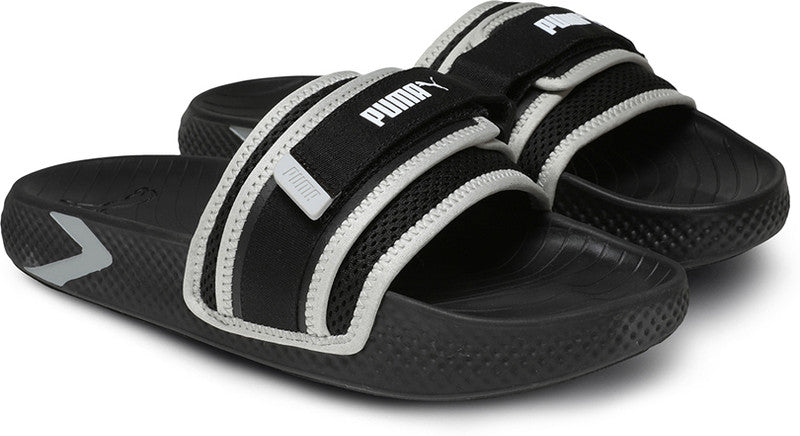 Puma Black velcro strap slides for Men