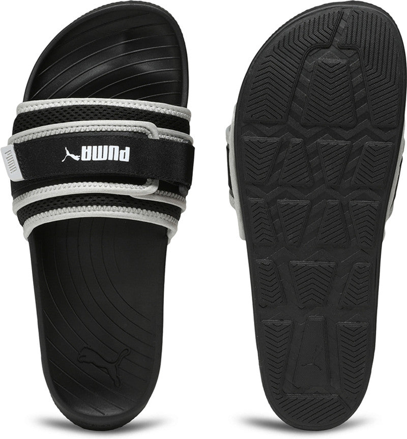 Puma Black velcro strap slides for Men