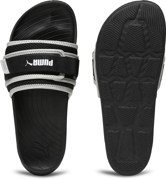 Puma Black velcro strap slides for Men