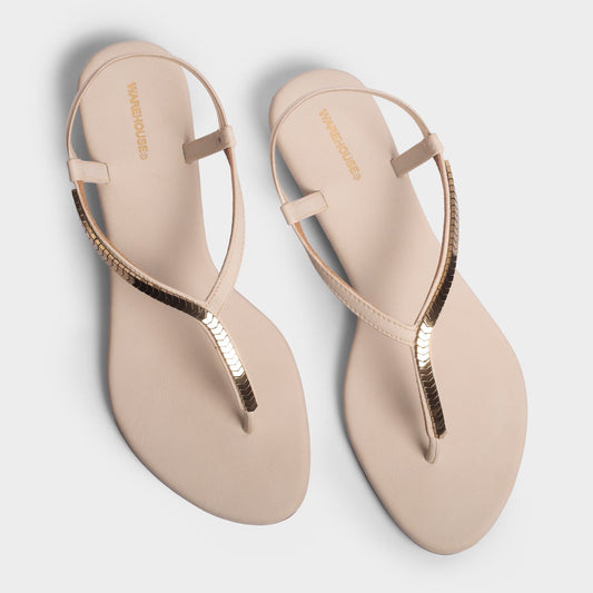 Adjustable Strap Flat Sandal for Women – Sole View | Warehouse Footwear