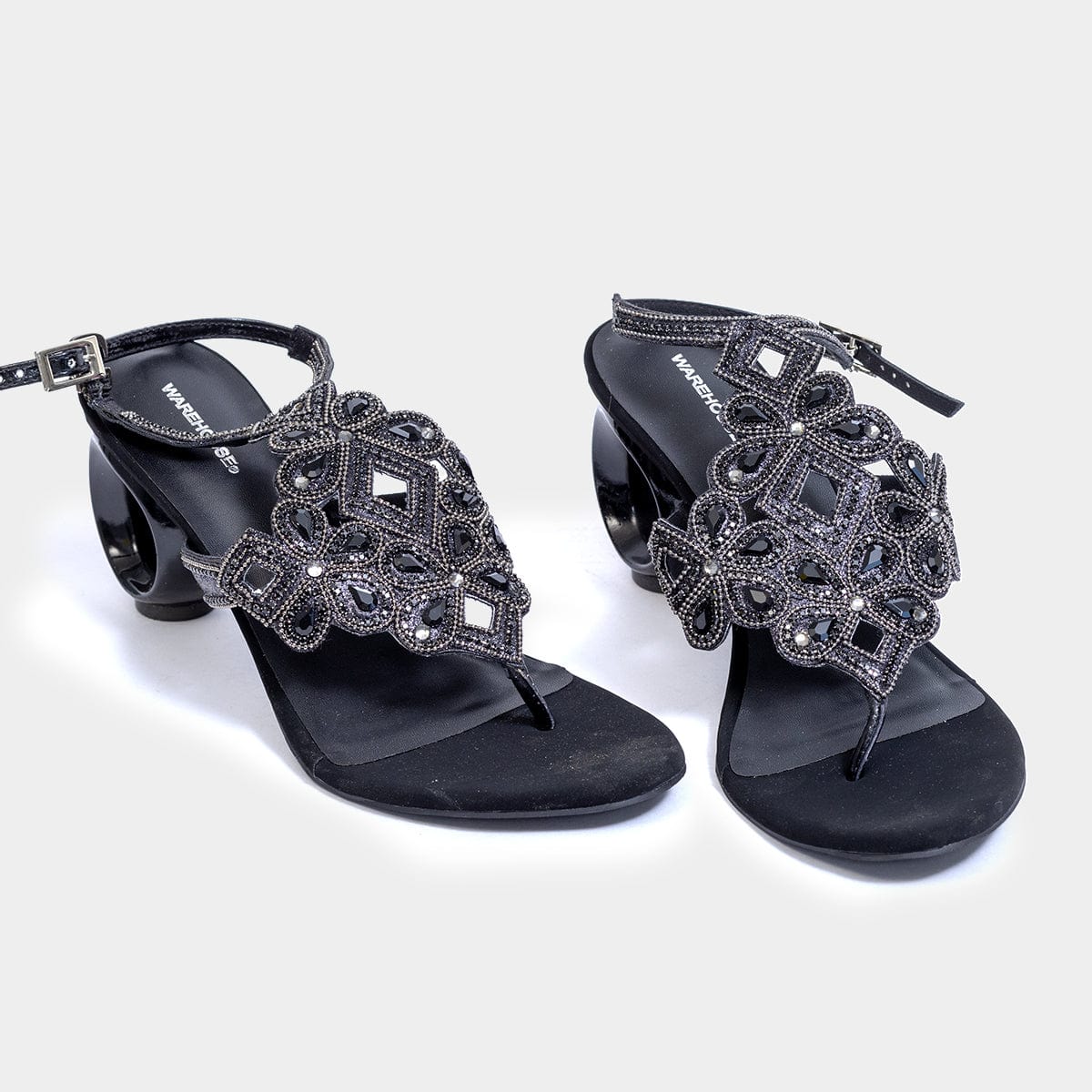 Noir Buckle Stiletto High Heel for Women