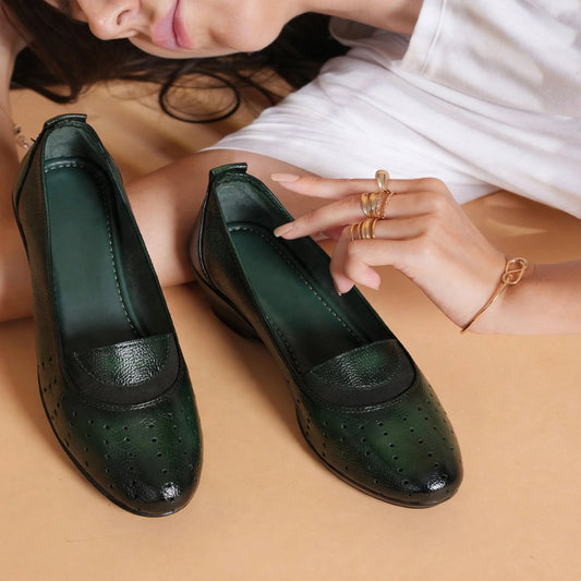 Dual Ton Leather Belly for Women