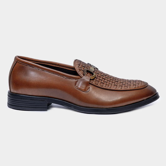 Men Textured Synthetic Leather Loafers