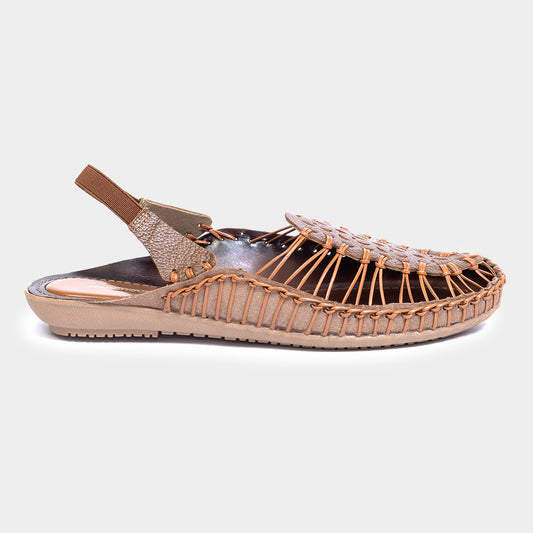 Ethnic Brown Kolhapuri Sandal For Women
