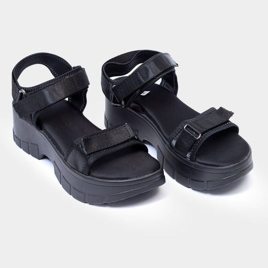 Flatform Heel Sandal for Women with Velcro
