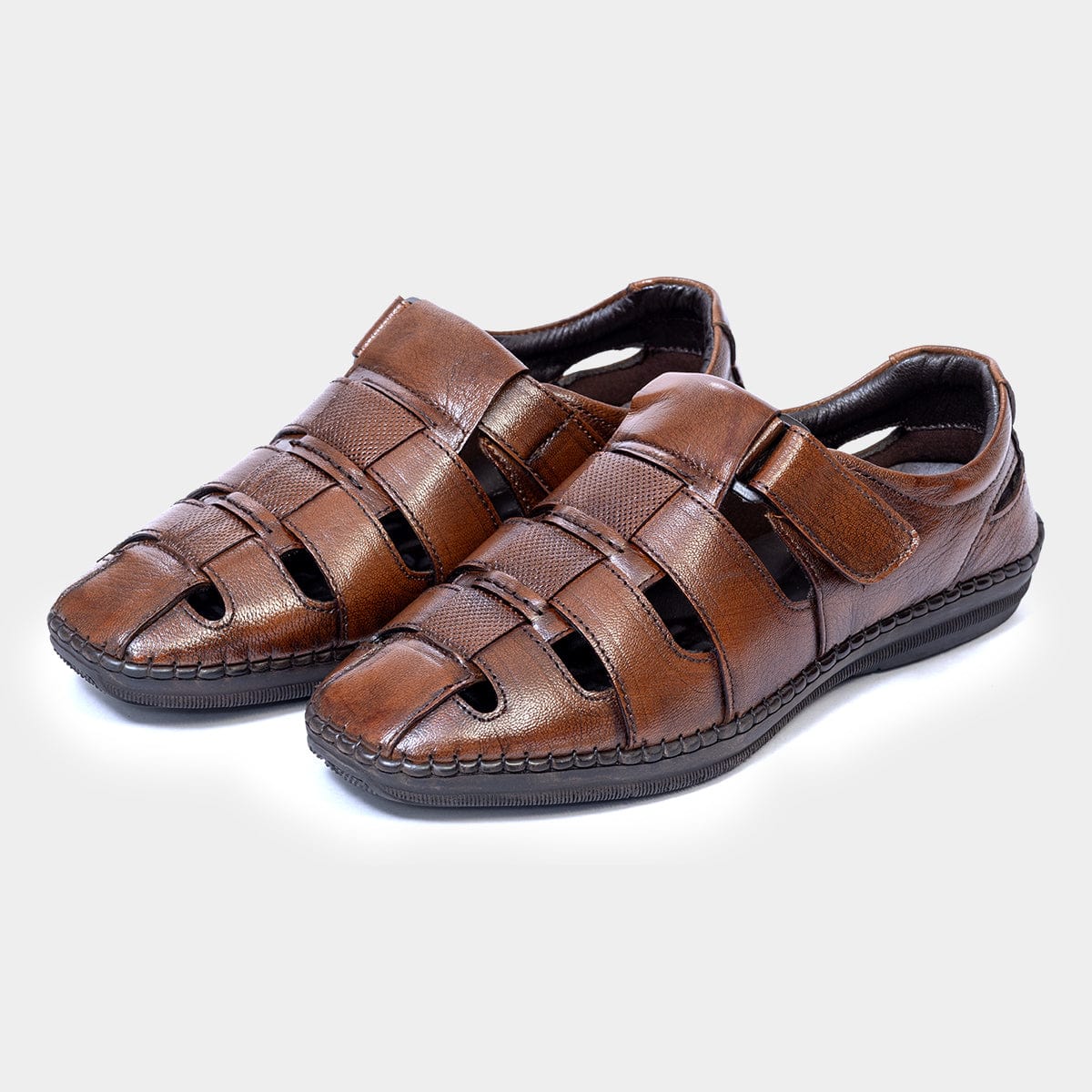 Zillionaire Polished Leather Sandal for Men