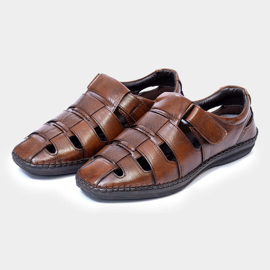 Zillionaire Polished Leather Sandal for Men