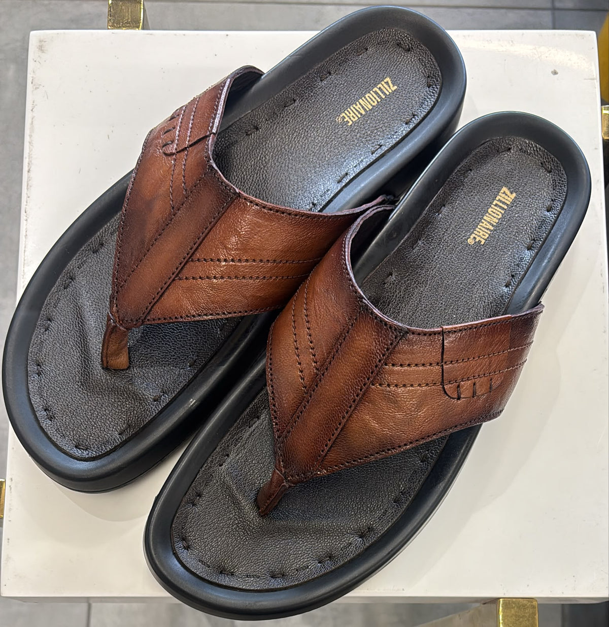Zillionaire Leather Chappal for Men