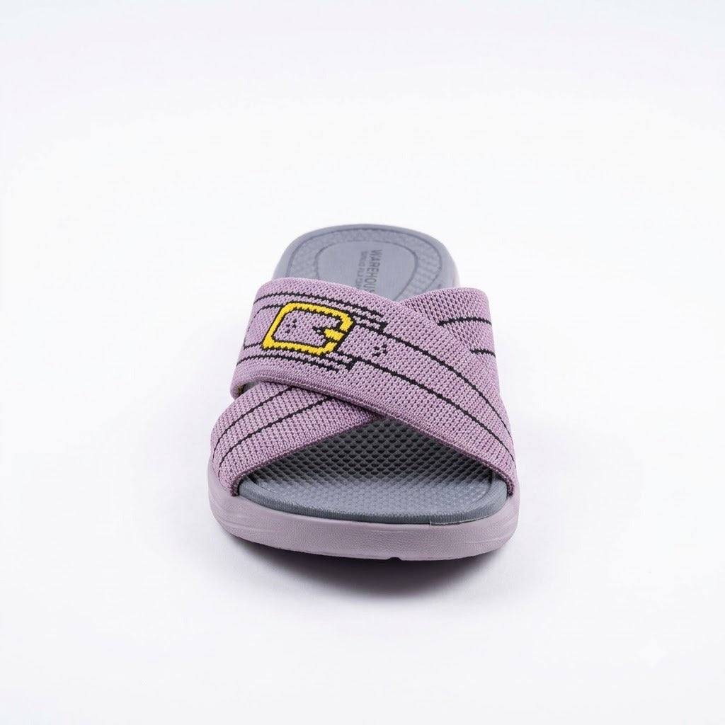 Knit Cross-Strap Comfort Slides for Women