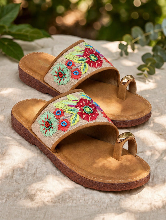 Kadhai Ring-Loop Sliders for Women