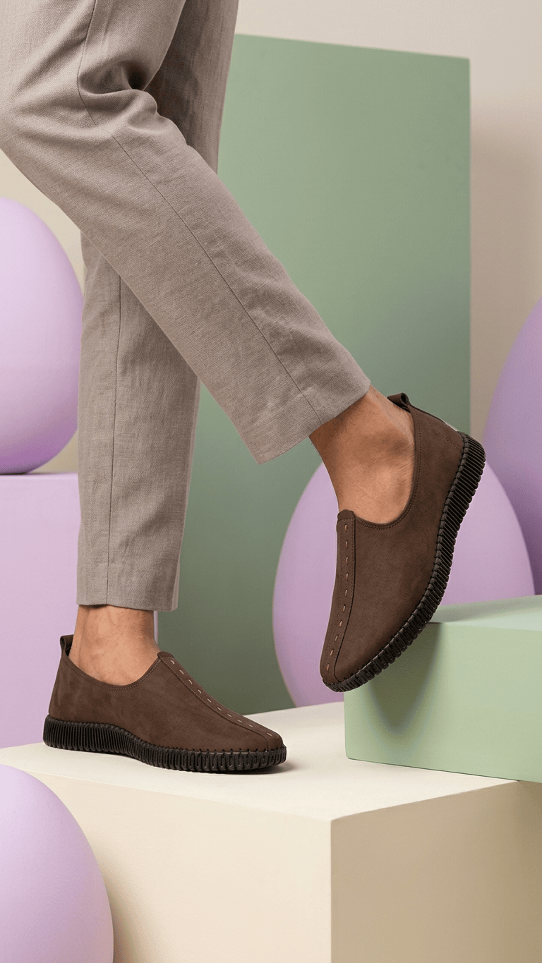 Mojari cum Loafers for Men – Side View | Warehouse Footwear