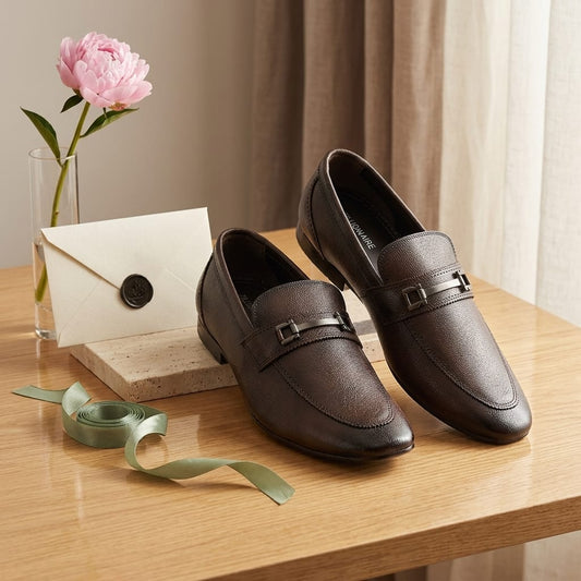 Zillionaire Textured Leather Casual Loafers for Men
