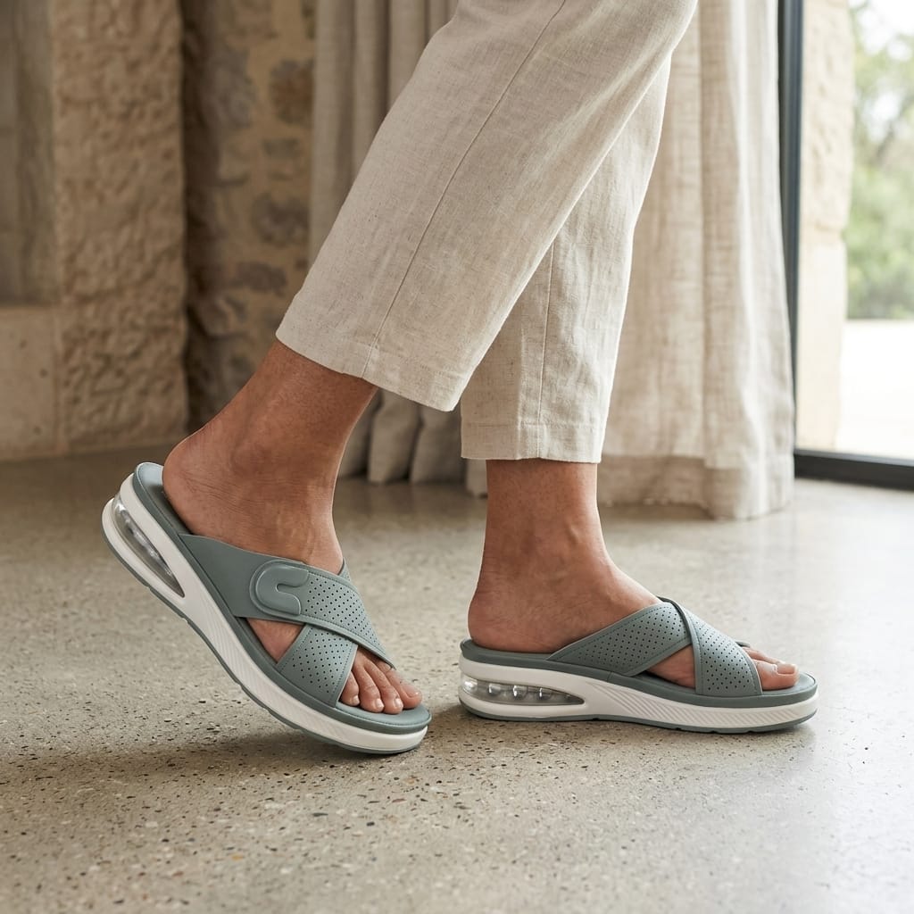 Air Pocket Cross Belt Slider for Women