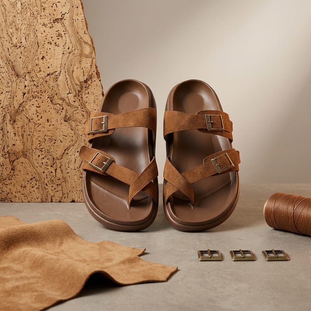 Cross Strap Arch Support Buckle Slider for Men