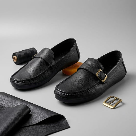 Single Buckle Slim Casual Loafer for Men