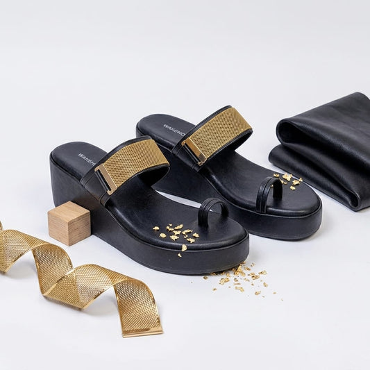 Toe Ring Party Wedges for Women