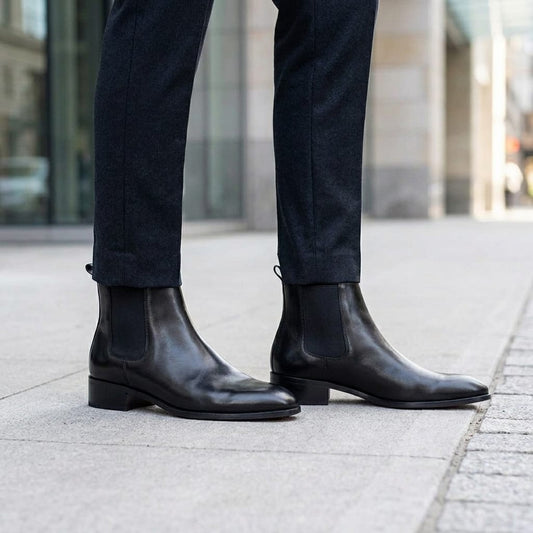 Giovano Moreti Cuban Heel Chelsea Boot for Men