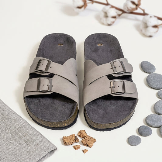 Dual Buckle Flat Slider for Women