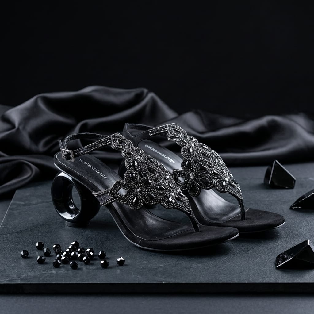 Noir Buckle Stiletto High Heel for Women